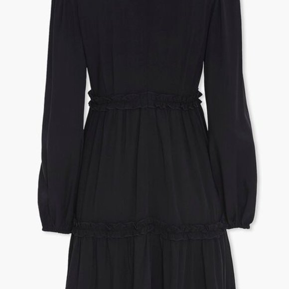 Forever 21 Black Ruffle-Trim Mini Dress Size Sm - Picture 4 of 8